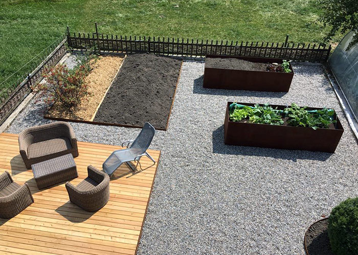 Bruno Ermel Schlosserarbeiten – Hochbeete aus Cortenstahl